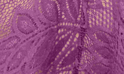 Seven 'til Midnight Seven ‘til Midnight Mesh & Eyelash Lace Teddy In Purple
