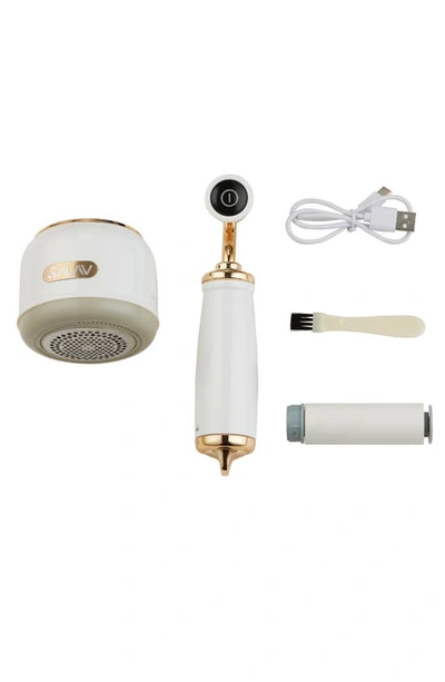Salav Retro Edition Lint Roller Fabric Shaver In Pearl