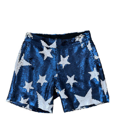 Shop Any Old Iron Sparkle Star Shorts In Blue