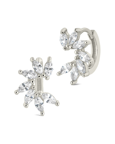 Sterling Forever Sterling Silver Quinn Cz Micro Hoop Earrings In Metallic