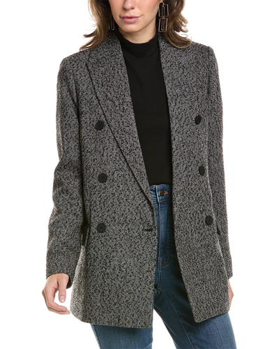 Shop Allsaints Astrid Mono Wool-blend Blazer In Black
