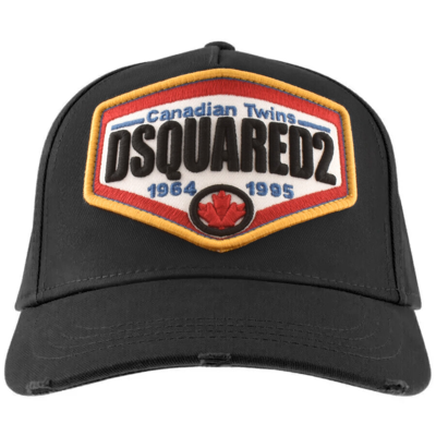 Shop Dsquared2 Badge Baseball Cap Black