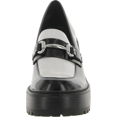 Shop Madden Girl Womens Slip On Heeled Loafer Heels In Black
