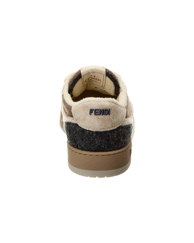 Shop Fendi Match Felt Sneaker In Grey