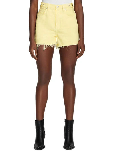 7 For All Mankind Easy Ruby Shorts In Yellow