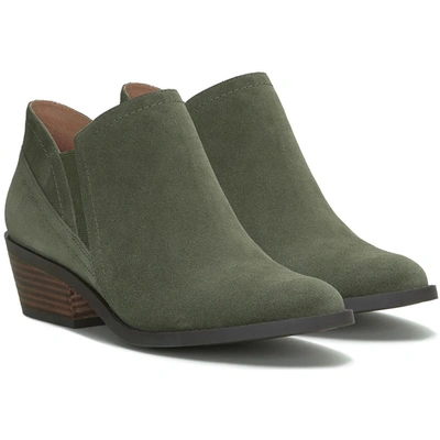 Shop Lucky Brand Fionan Womens Leather Stacked Heel Chelsea Boots In Green