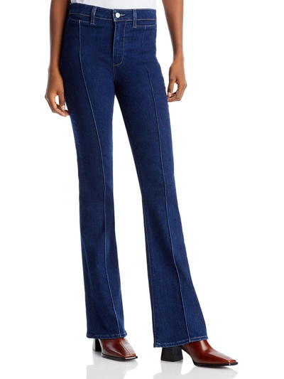 Shop Paige Laurel Canyon Womens Denim High Rise Bootcut Jeans In Multi