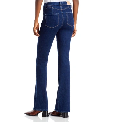 Shop Paige Laurel Canyon Womens Denim High Rise Bootcut Jeans In Multi