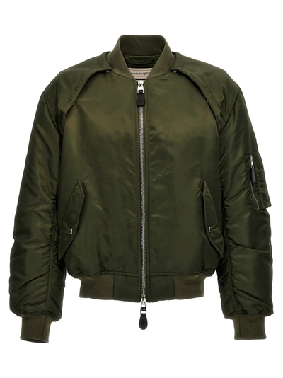 Shop Alexander Mcqueen Harness Casual Jackets, Parka In Green