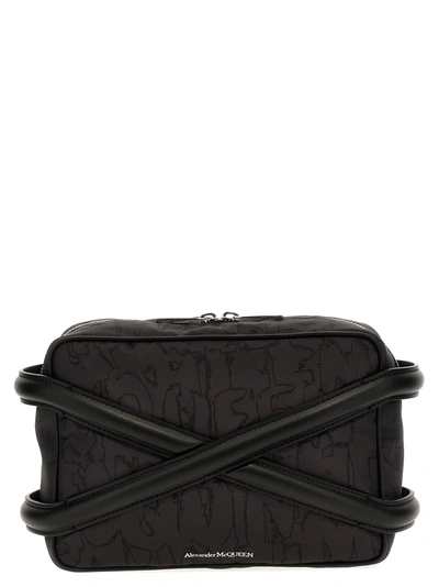 Shop Alexander Mcqueen Harness Camera Bag Crossbody Bags In Black