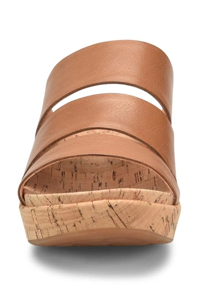 Shop Kork-ease Menzie Wedge Slide Sandal In Brown Leather