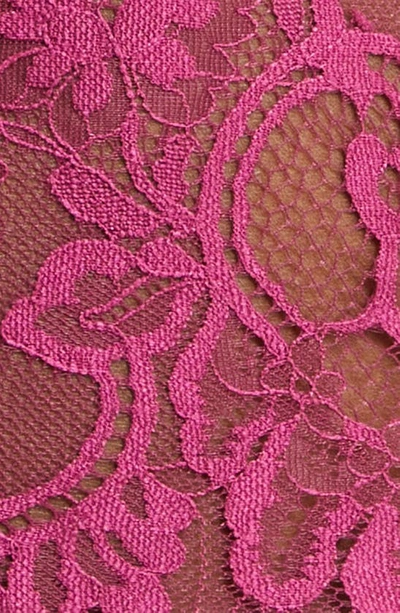 Seven 'til Midnight Seven ‘til Midnight Lace Underwire Bustier & Tanga Set In Wine