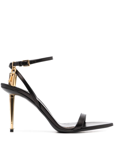 Shop Tom Ford Sandals With Contrasting Heel In Black