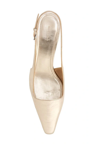 Shop Givenchy G-cube Slingback Pump In Dusty Gold