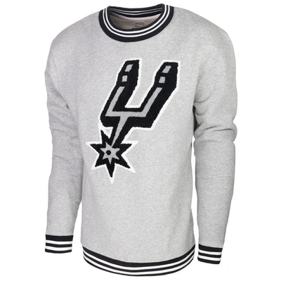 Shop Stadium Essentials Heather Gray San Antonio Spurs Club Level Pullover Sweatshirt