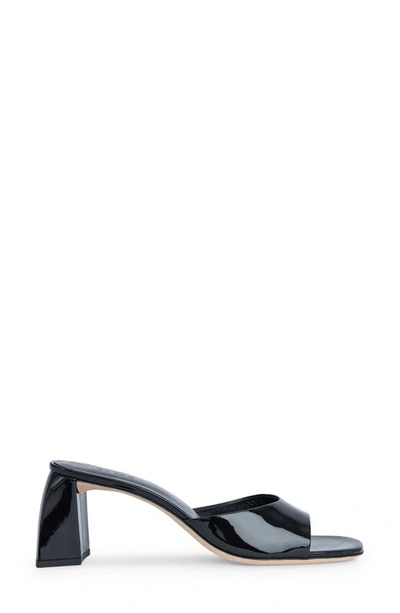 Shop By Far Romy Patent Slide Sandal In Black