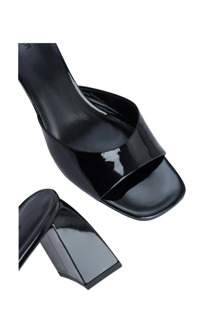 Shop By Far Romy Patent Slide Sandal In Black