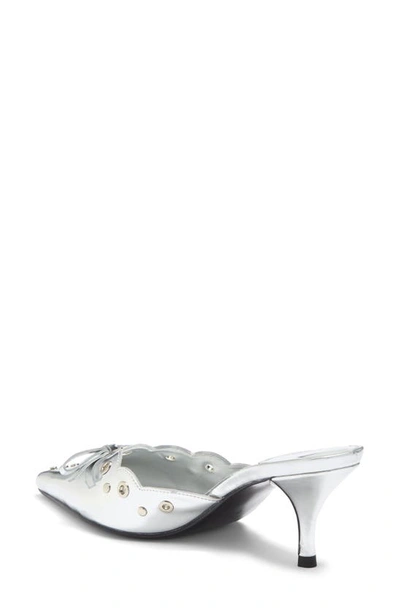 Shop Jeffrey Campbell Gratis Pointed Toe Mule In Silver