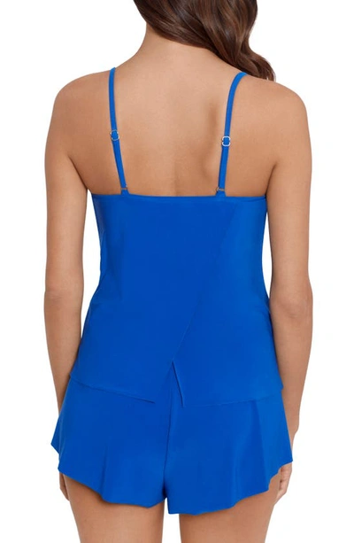 Magicsuit Solid Mila One Piece Swim Romper In Sapphire