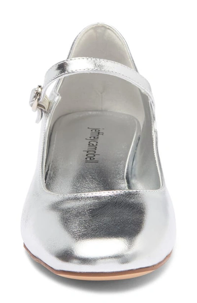 Shop Jeffrey Campbell Top Tier Mary Jane Pump In Silver