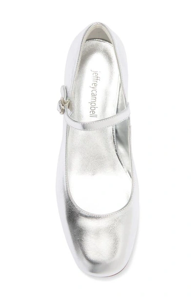 Shop Jeffrey Campbell Top Tier Mary Jane Pump In Silver