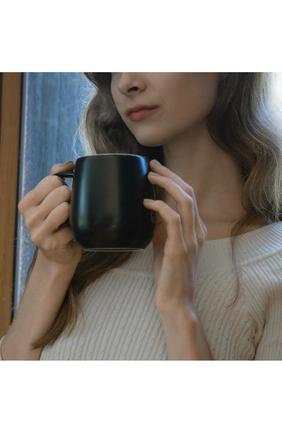 Ohom Ui 3 Mug & Warmer Set In Inkstone Black