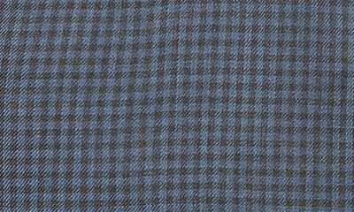 Shop Eton Contemporary Fit Check Flannel Dress Shirt In Medium Blue
