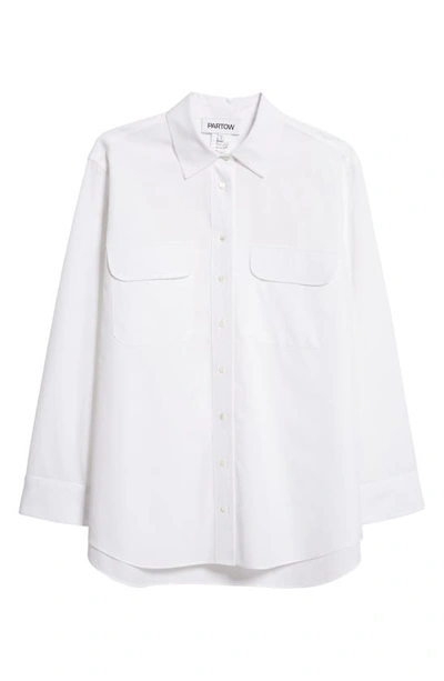 Shop Partow Macy Cotton Button-up Shirt In White