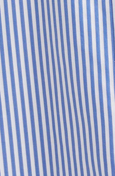 Shop Partow Demi Mixed Stripe Long Sleeve Cotton Sateen Shirtdress In Navy Stripe
