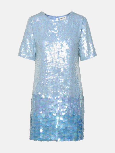 Shop P.a.r.o.s.h 'gigi' Light Blue Polyamide Blend Dress
