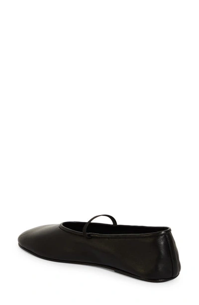 The Row Elastic Ballet Black Nappa Slippers In Black