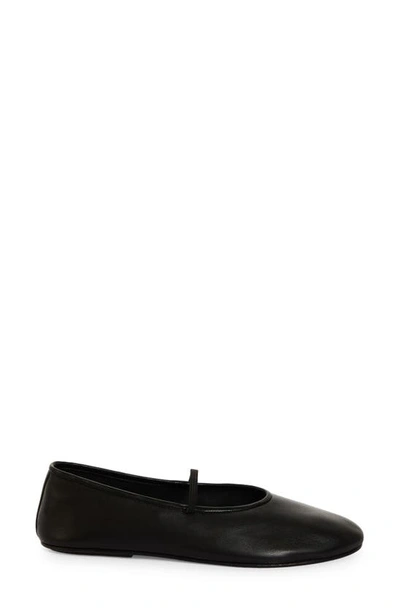 The Row Elastic Ballet Black Nappa Slippers In Black