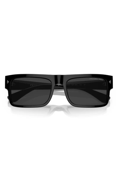 Prada Eckige Sonnenbrille Mit Logo In Black