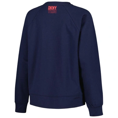 Shop Dkny Sport Navy New England Patriots Regina Pullover Sweatshirt