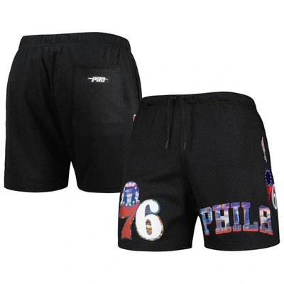 Shop Pro Standard Black Philadelphia 76ers City Scape Mesh Shorts