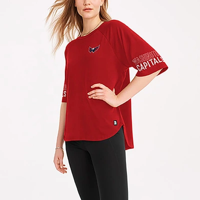 Shop Dkny Sport Red Washington Capitals Diana Tri-blend Oversized T-shirt