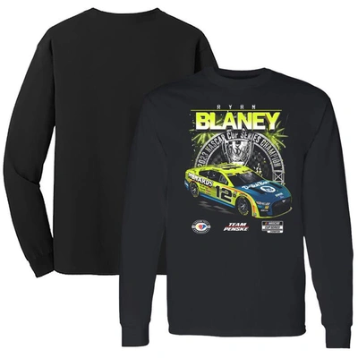 Shop Team Penske Black Ryan Blaney 2023 Nascar Cup Series Champion Official Long Sleeve T-shirt