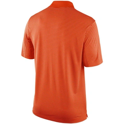 Shop Nike Orange Clemson Tigers Striped Team Performance Polo