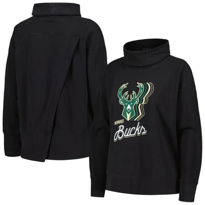 Shop Levelwear Black Milwaukee Bucks Sunset Pullover Sweatshirt