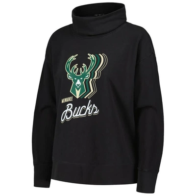 Shop Levelwear Black Milwaukee Bucks Sunset Pullover Sweatshirt