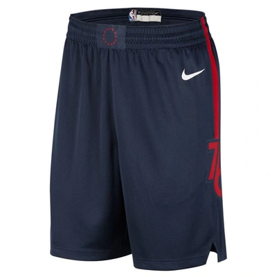 Shop Nike Navy Philadelphia 76ers 2023/24 City Edition Swingman Shorts