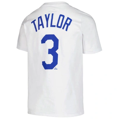 Shop Nike Youth  Chris Taylor White Los Angeles Dodgers Player Name & Number T-shirt
