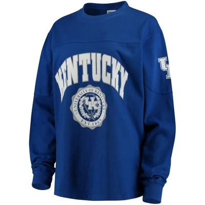 Shop Pressbox Royal Kentucky Wildcats Edith Long Sleeve T-shirt