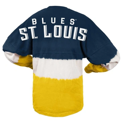 Shop Spirit Jersey Fanatics Branded Navy/gold St. Louis Blues Ombre Long Sleeve T-shirt