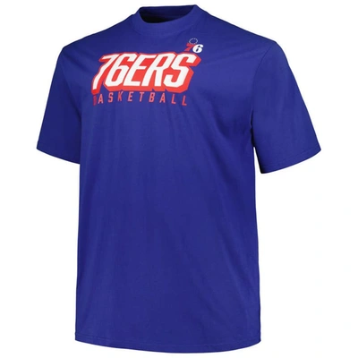 Shop Fanatics Branded Royal/red Philadelphia 76ers Big & Tall Short Sleeve & Long Sleeve T-shirt Set