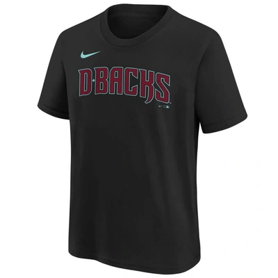 Shop Nike Youth   Black Arizona Diamondbacks Wordmark T-shirt