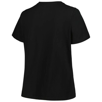 Shop Profile Black Brooklyn Nets Plus Size Arch Over Logo V-neck T-shirt