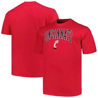 Shop Champion Red Cincinnati Bearcats Big & Tall Arch Over Logo T-shirt