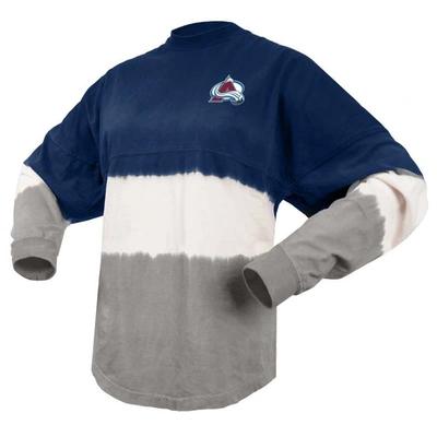 Shop Spirit Jersey Fanatics Branded Navy/gray Colorado Avalanche Ombre Long Sleeve T-shirt