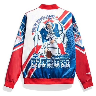 Chalk Line Red New England Patriots Fanimation Satin Full-snap Jacket In Red